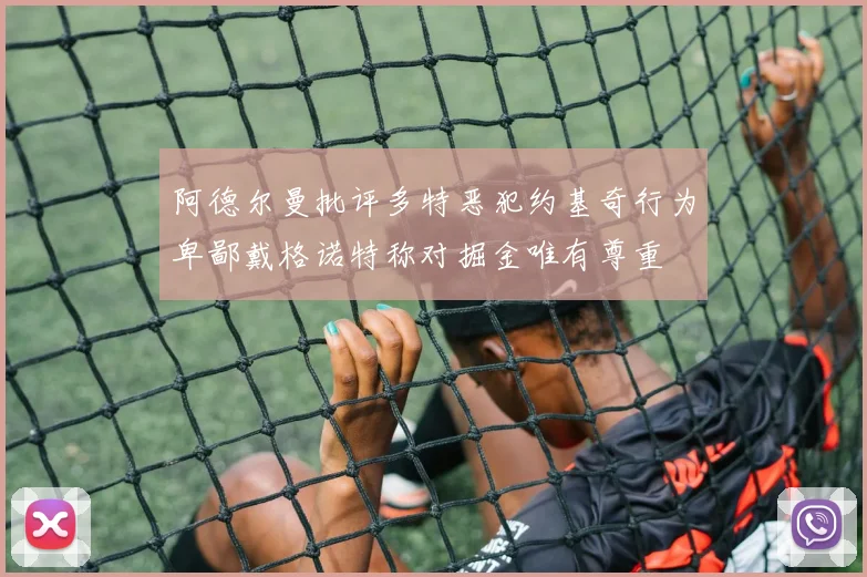 阿德尔曼批评多特恶犯约基奇行为卑鄙戴格诺特称对掘金唯有尊重
